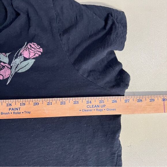 Heritage by Torrid Black Floral Short Sleeve Top - Picture 8 of 9
